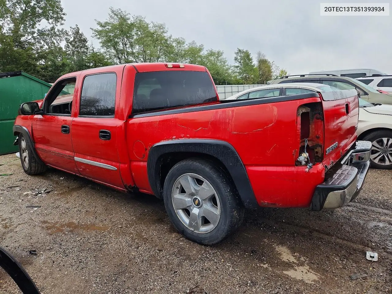 2005 GMC SIERRA VIN 2GTEC13T351393934 — фото 2