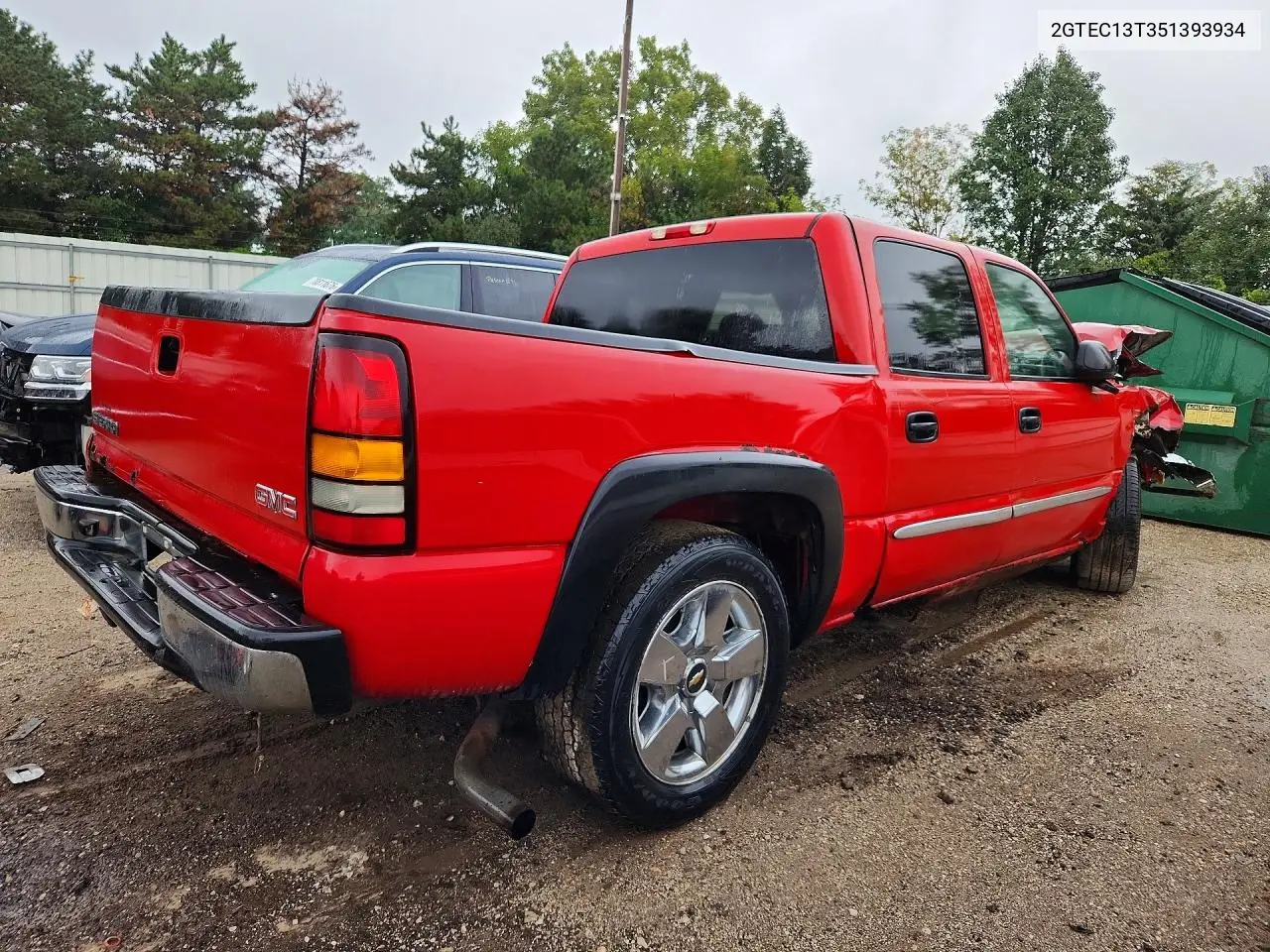 2005 GMC SIERRA VIN 2GTEC13T351393934 — фото 3