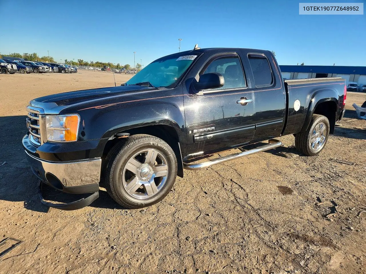 GMC SIERRA 2007, VIN 1GTEK19077Z648952