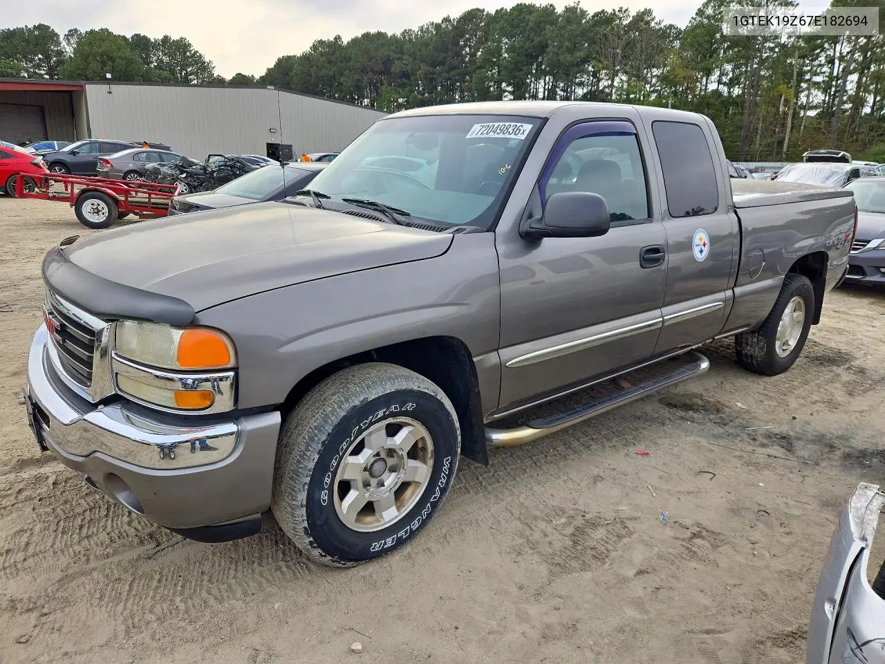 GMC SIERRA 2007, VIN 1GTEK19Z67E182694