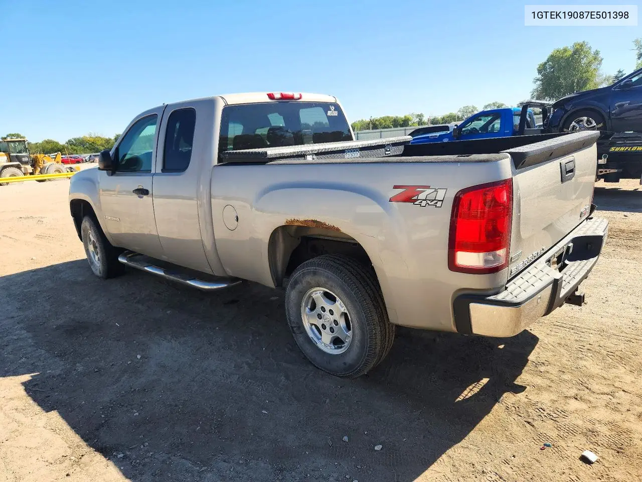 2007 GMC SIERRA VIN 1GTEK19087E501398 — фото 2