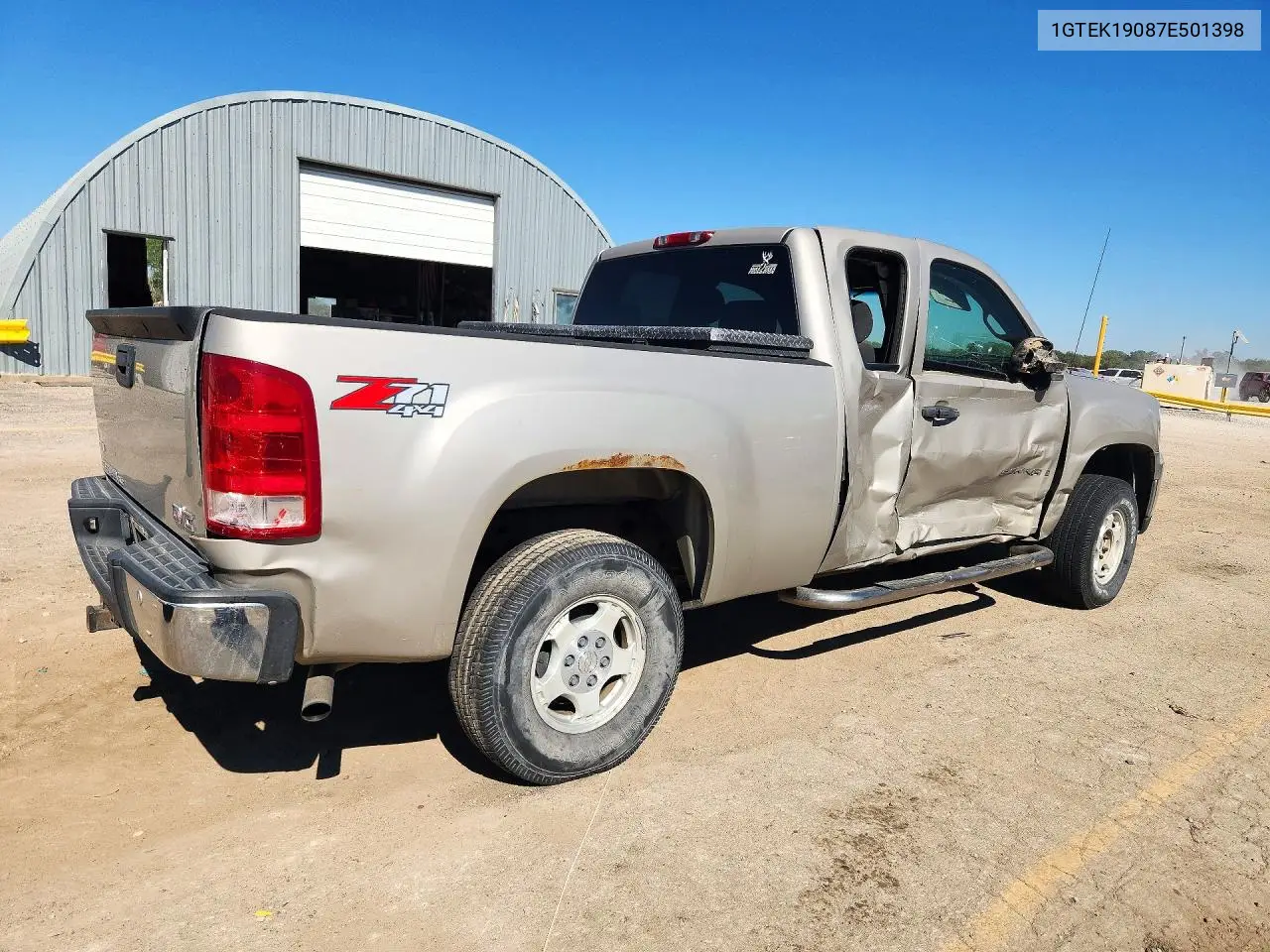 2007 GMC SIERRA VIN 1GTEK19087E501398 — фото 3