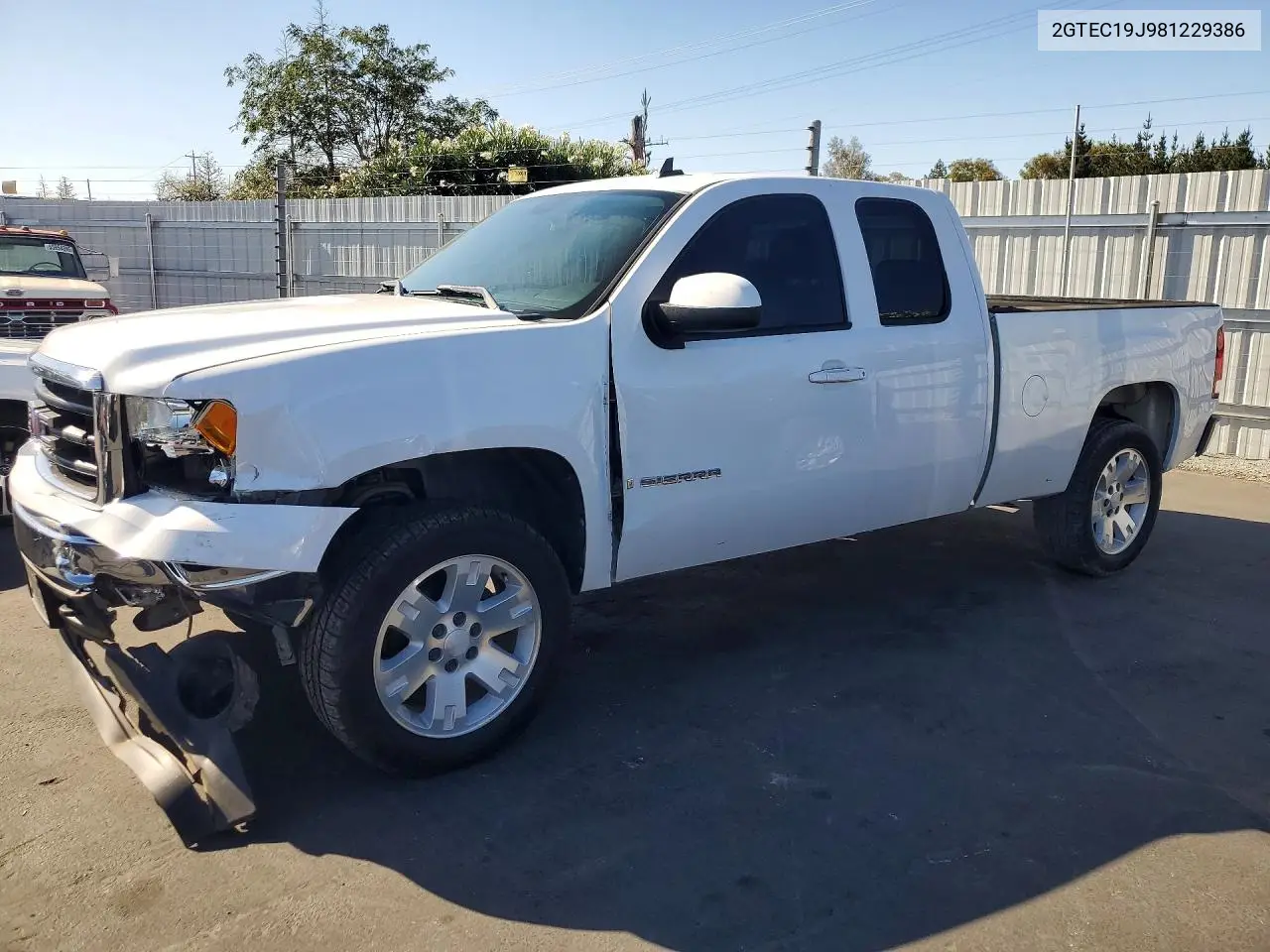 GMC SIERRA 2008, VIN 2GTEC19J981229386
