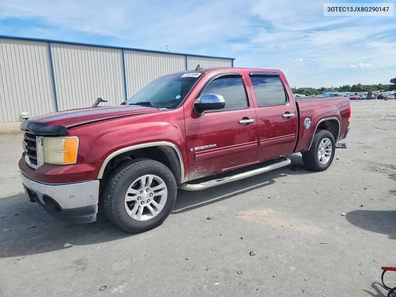 GMC SIERRA 2008, VIN 3GTEC13JX8G290147