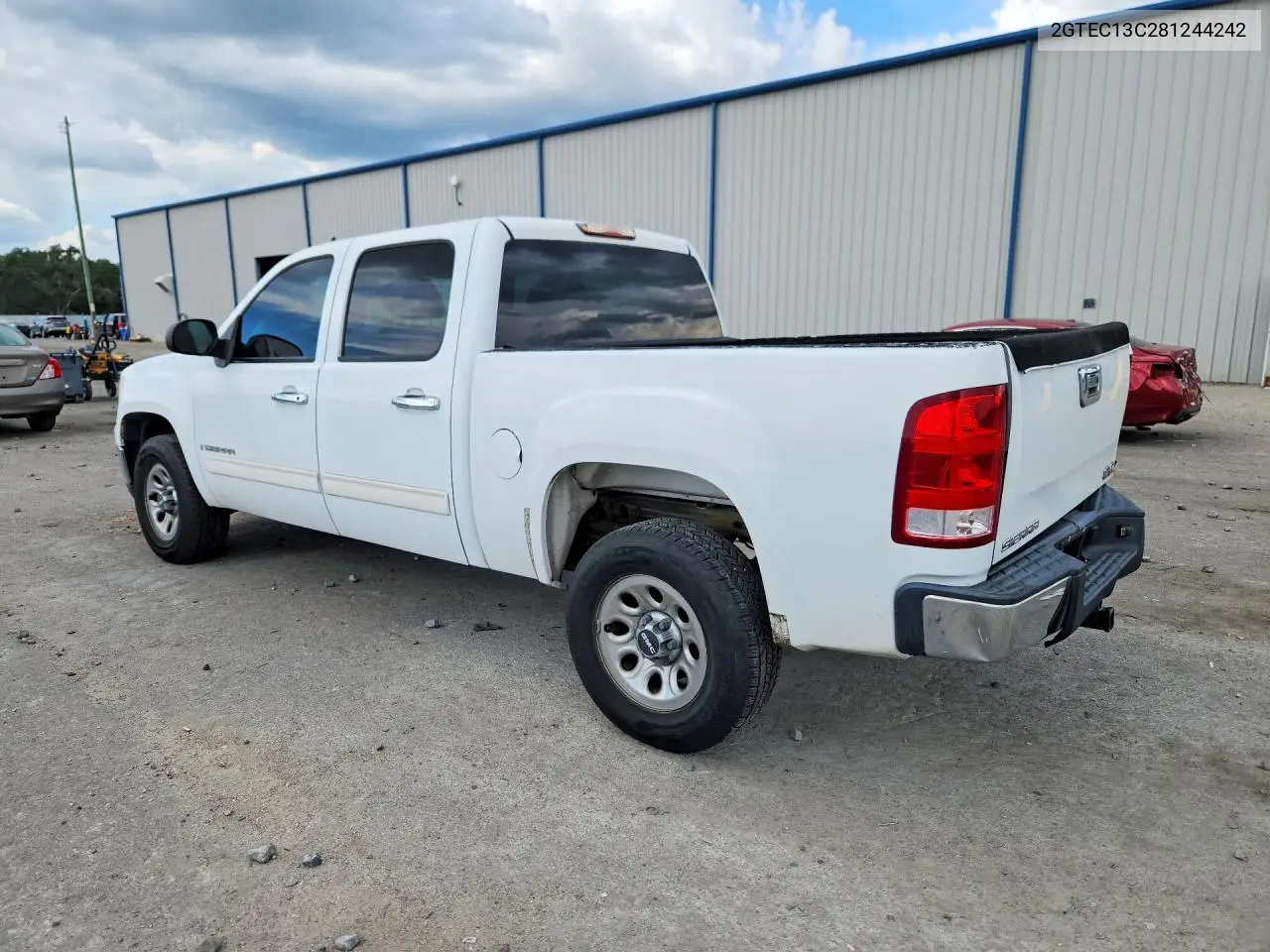 2008 GMC SIERRA VIN 2GTEC13C281244242 — фото 2