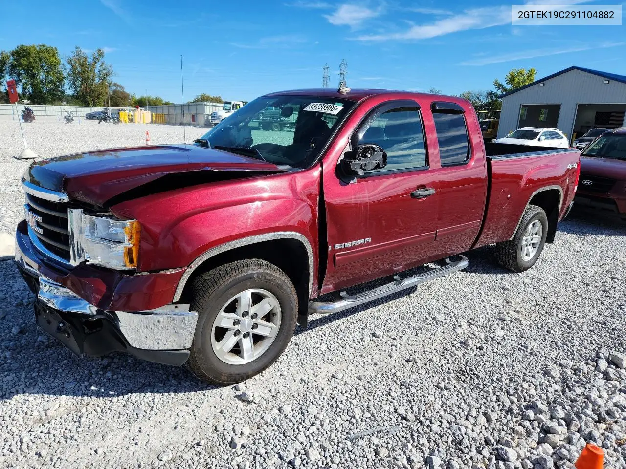GMC SIERRA 2009, VIN 2GTEK19C291104882