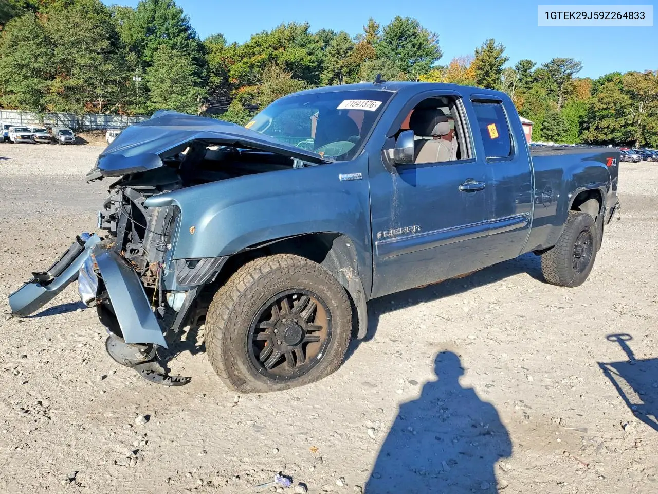 GMC SIERRA 2009, VIN 1GTEK29J59Z264833