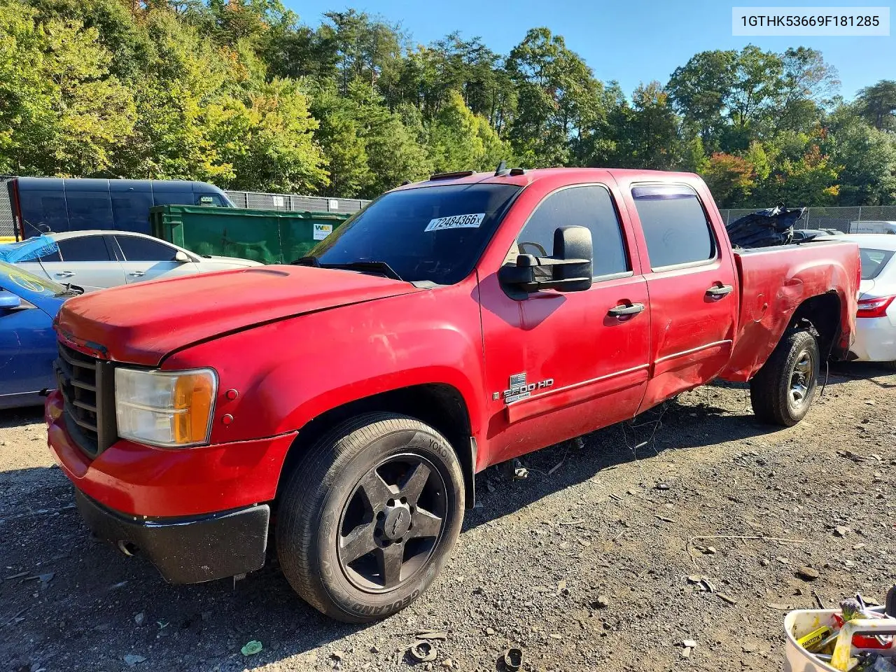 GMC SIERRA 2009, VIN 1GTHK53669F181285