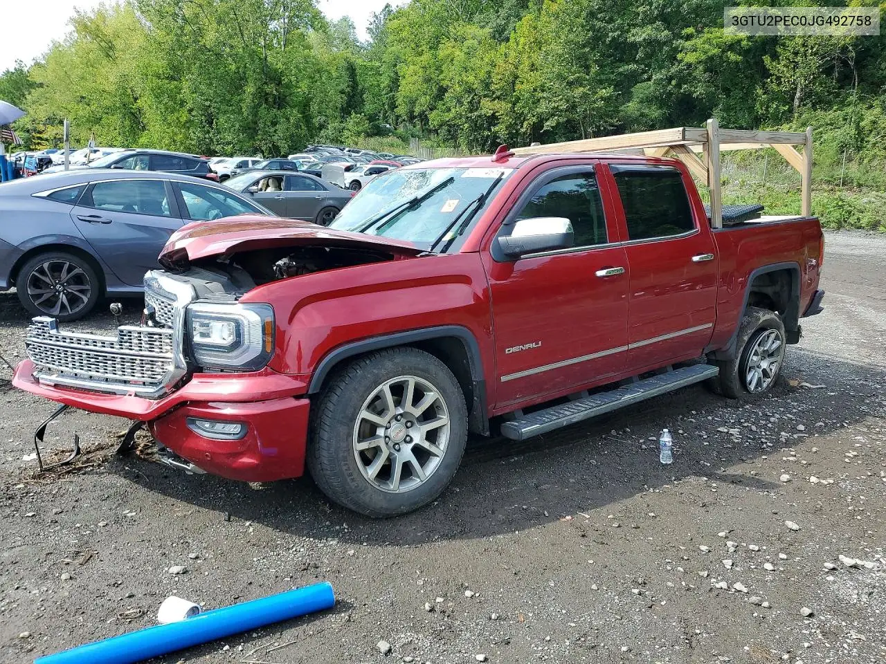 GMC SIERRA 2018, VIN 3GTU2PEC0JG492758