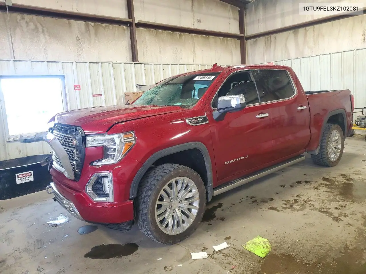 GMC SIERRA 2019, VIN 1GTU9FEL3KZ102081