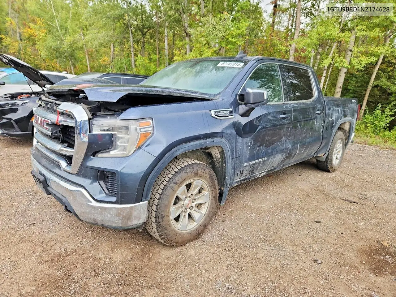 GMC SIERRA 2022, VIN 1GTU9BED1NZ174628