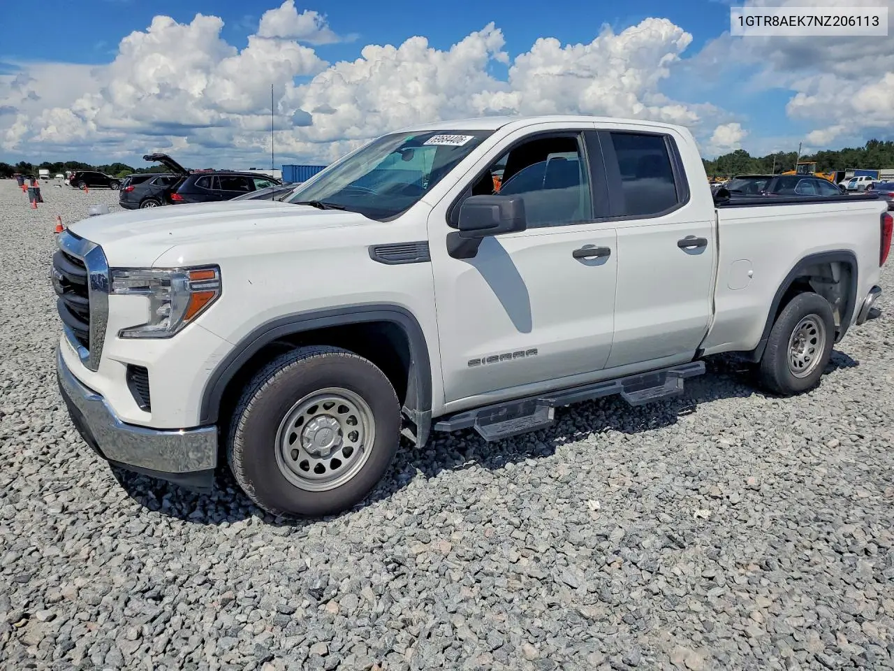 GMC SIERRA 2022, VIN 1GTR8AEK7NZ206113