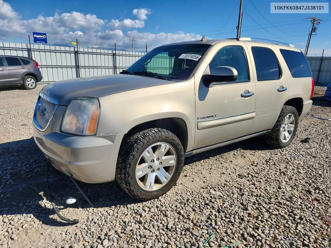 GMC YUKON 2007, VIN 1GKFK63847J338101