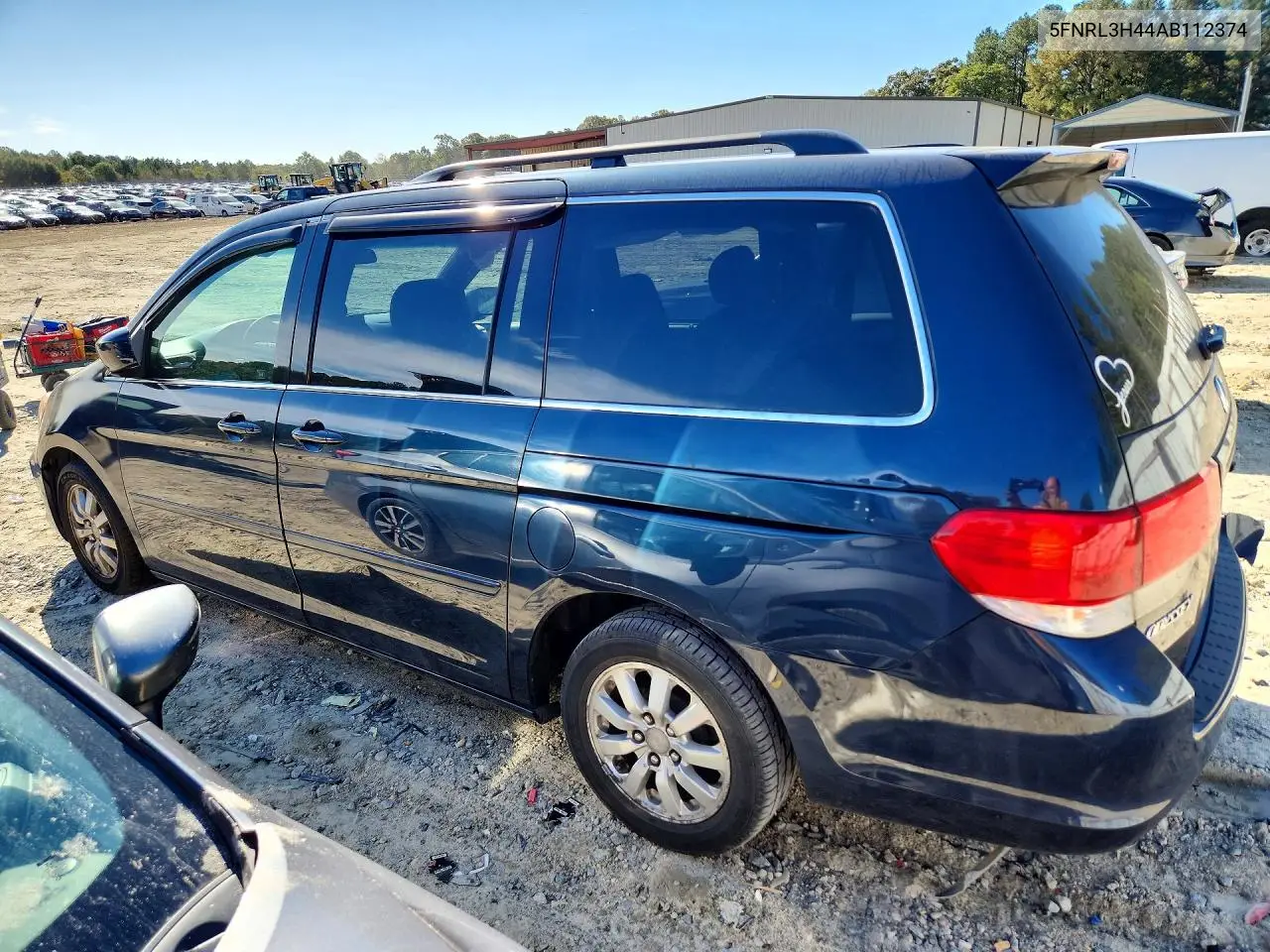 2010 HONDA ODYSSEY VIN 5FNRL3H44AB112374 — фото 2