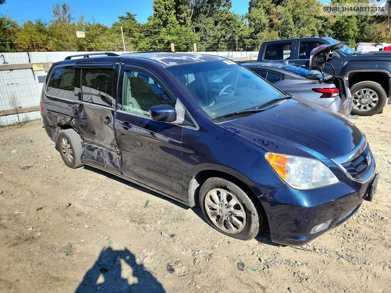 2010 HONDA ODYSSEY VIN 5FNRL3H44AB112374 — фото 4