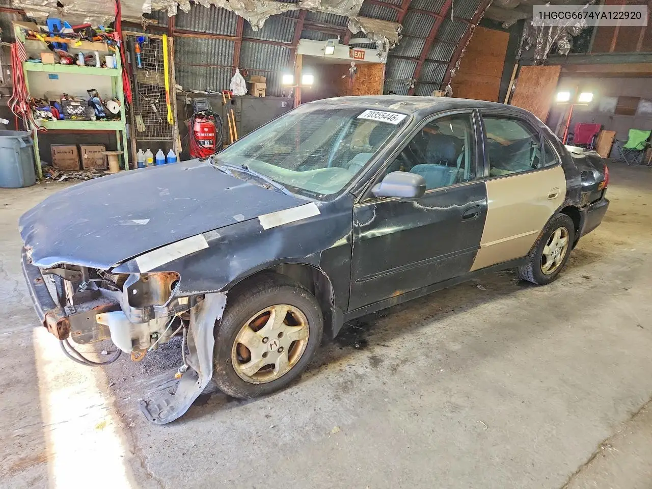 2000 HONDA ACCORD VIN 1HGCG6674YA122920 — фото 2