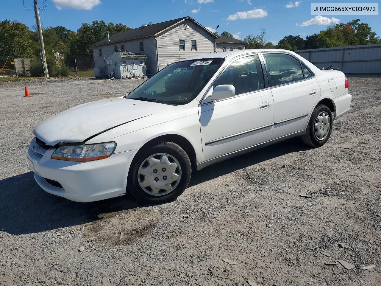 HONDA ACCORD 2000, VIN JHMCG665XYC034972