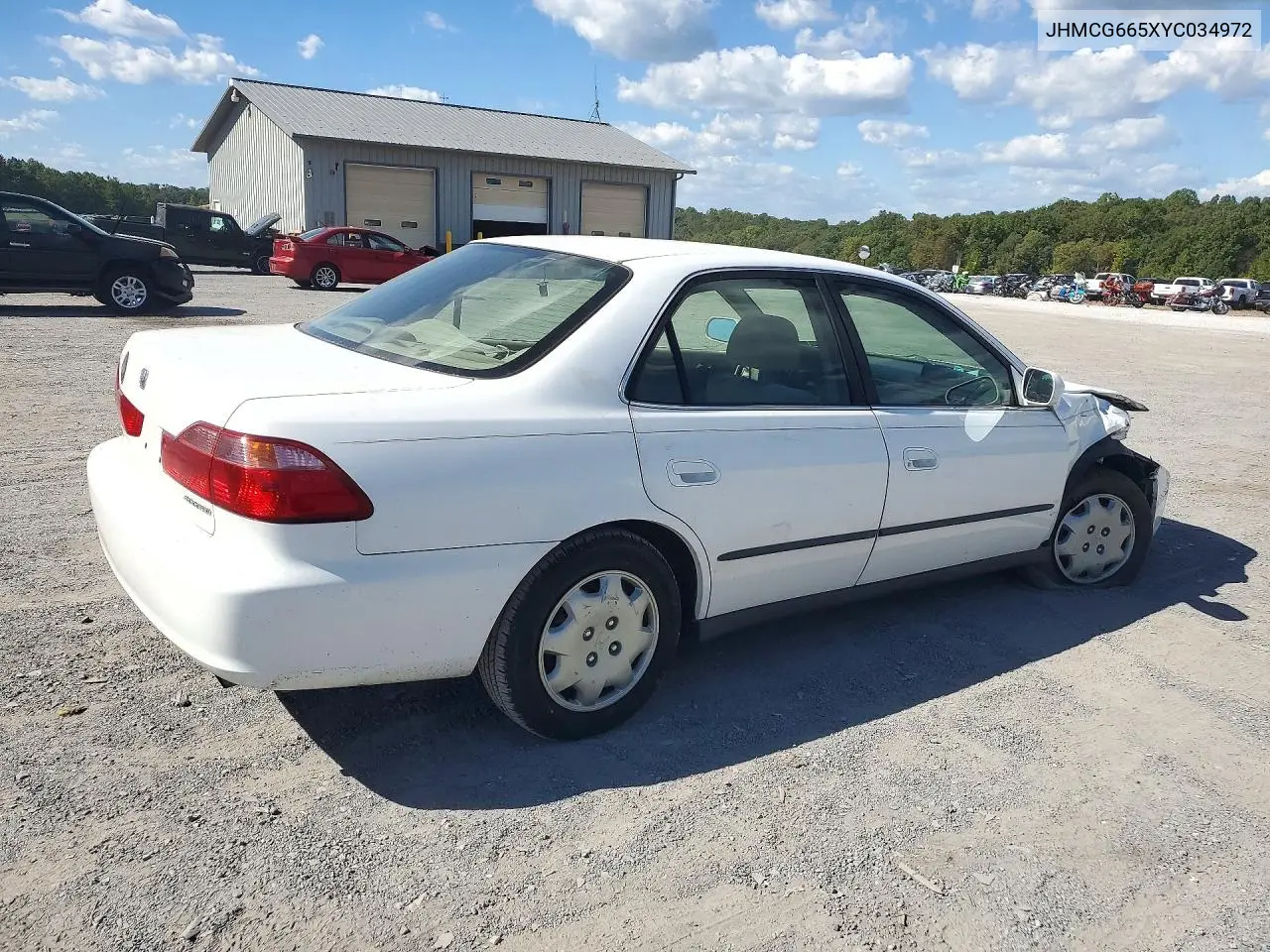 2000 HONDA ACCORD VIN JHMCG665XYC034972 — фото 3