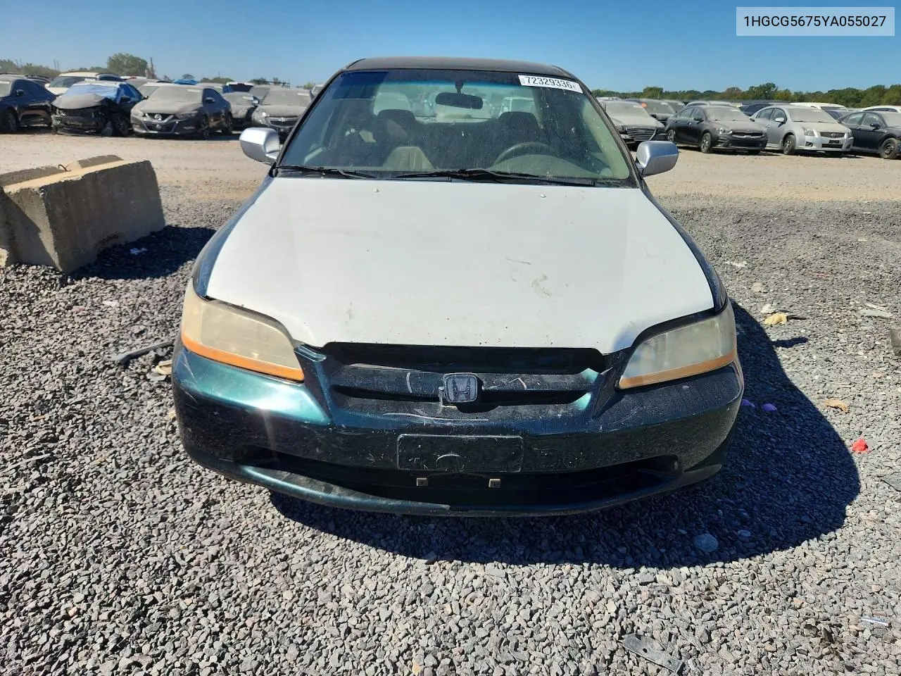 2000 HONDA ACCORD VIN 1HGCG5675YA055027 — фото 5