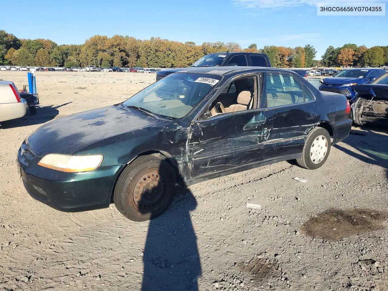 HONDA ACCORD 2000, VIN 3HGCG6656YG704355