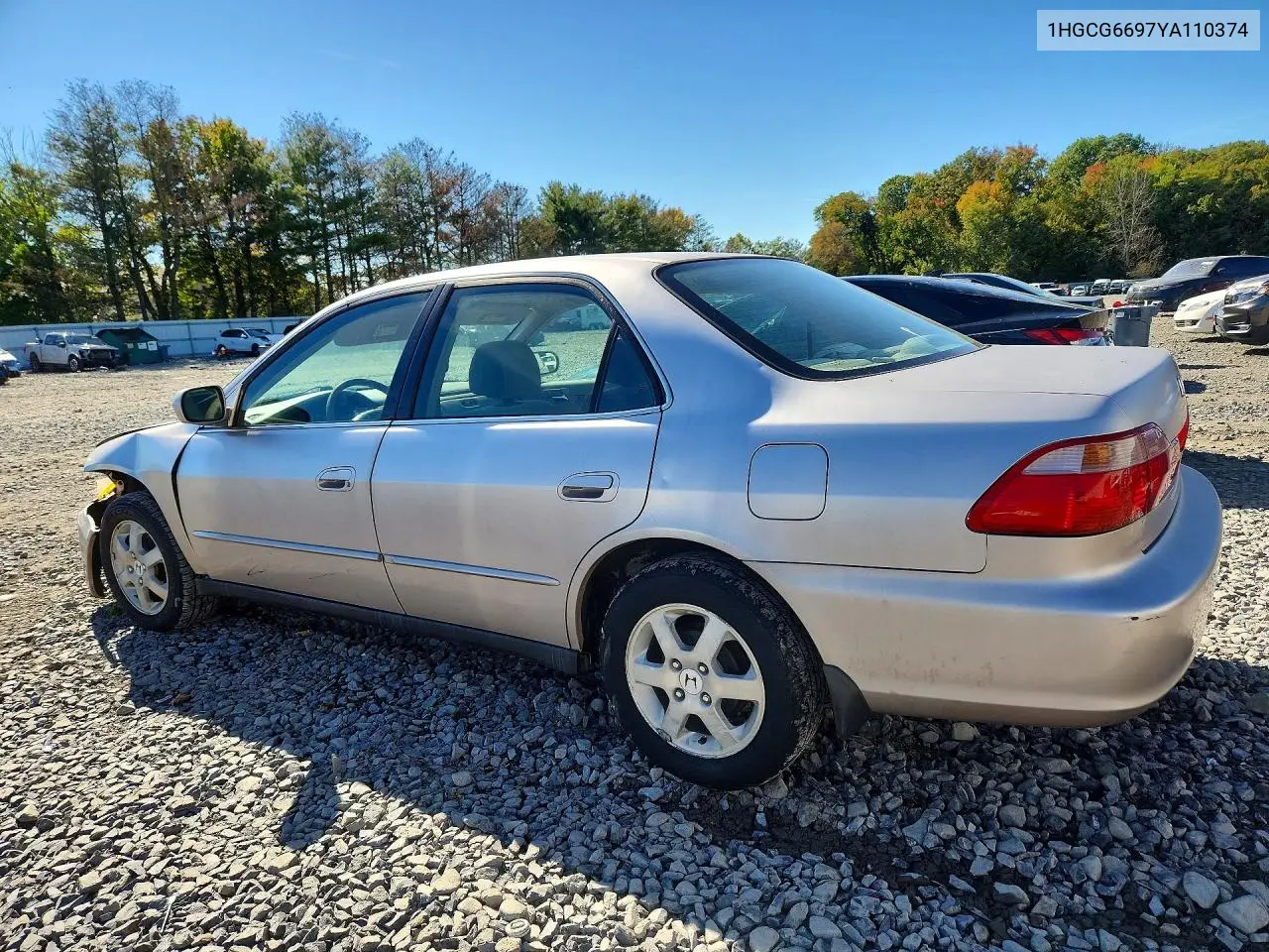 2000 HONDA ACCORD VIN 1HGCG6697YA110374 — фото 2