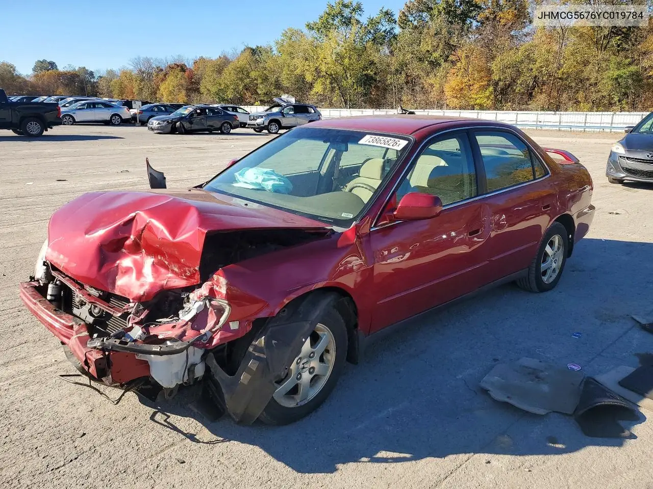 HONDA ACCORD 2000, VIN JHMCG5676YC019784