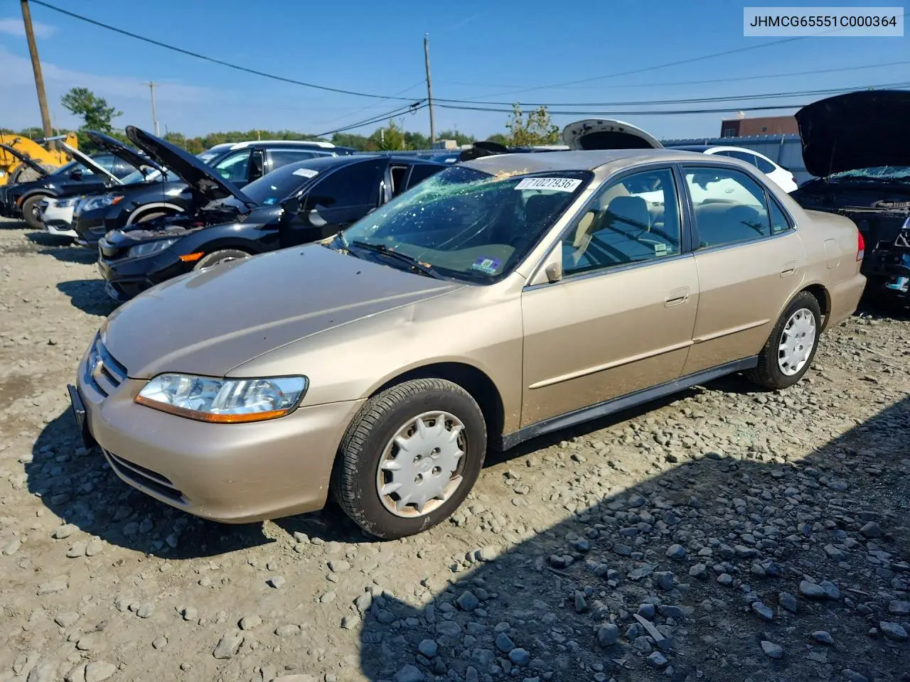 HONDA ACCORD 2001, VIN JHMCG65551C000364