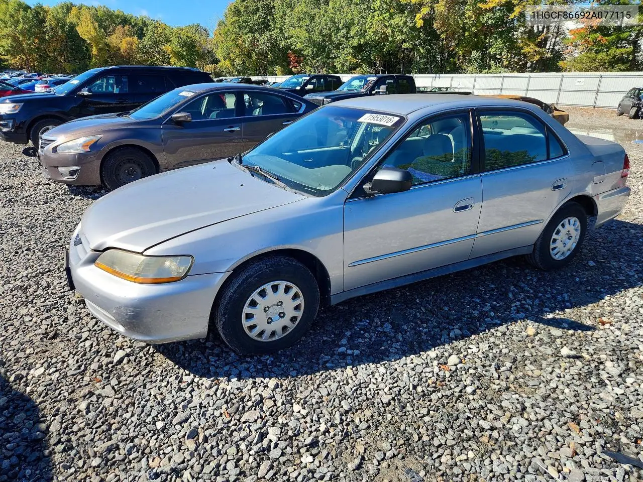 HONDA ACCORD 2002, VIN 1HGCF86692A077115