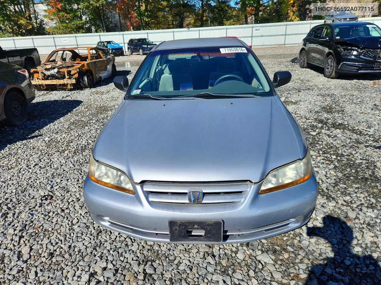 2002 HONDA ACCORD VIN 1HGCF86692A077115 — фото 5