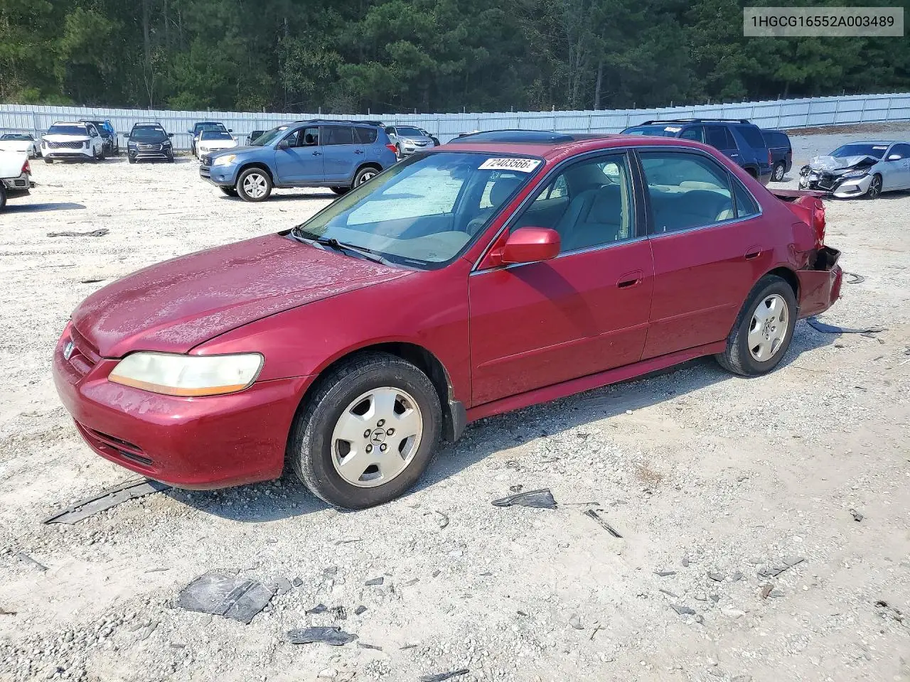 HONDA ACCORD 2002, VIN 1HGCG16552A003489