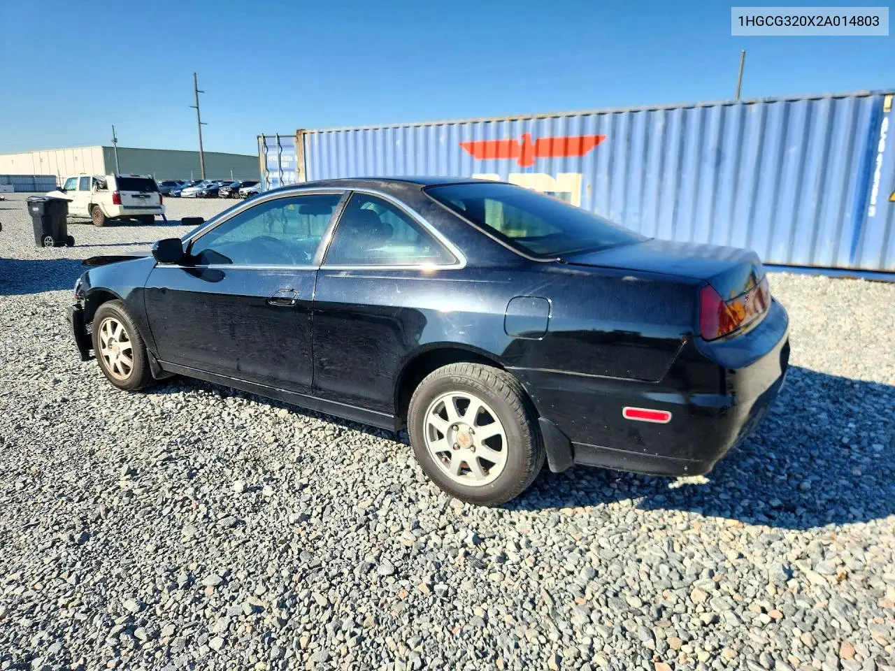 2002 HONDA ACCORD VIN 1HGCG320X2A014803 — фото 2