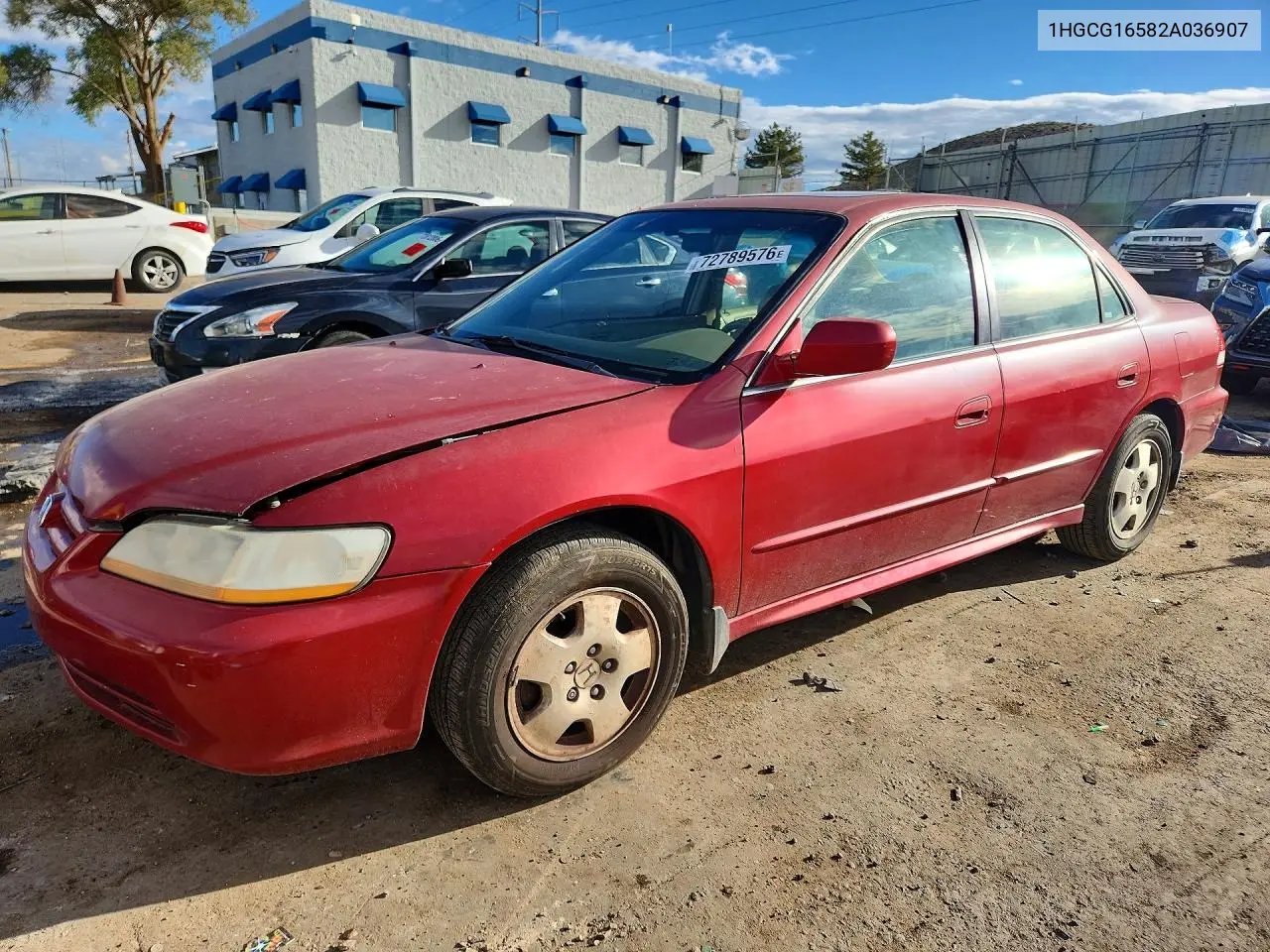 HONDA ACCORD 2002, VIN 1HGCG16582A036907