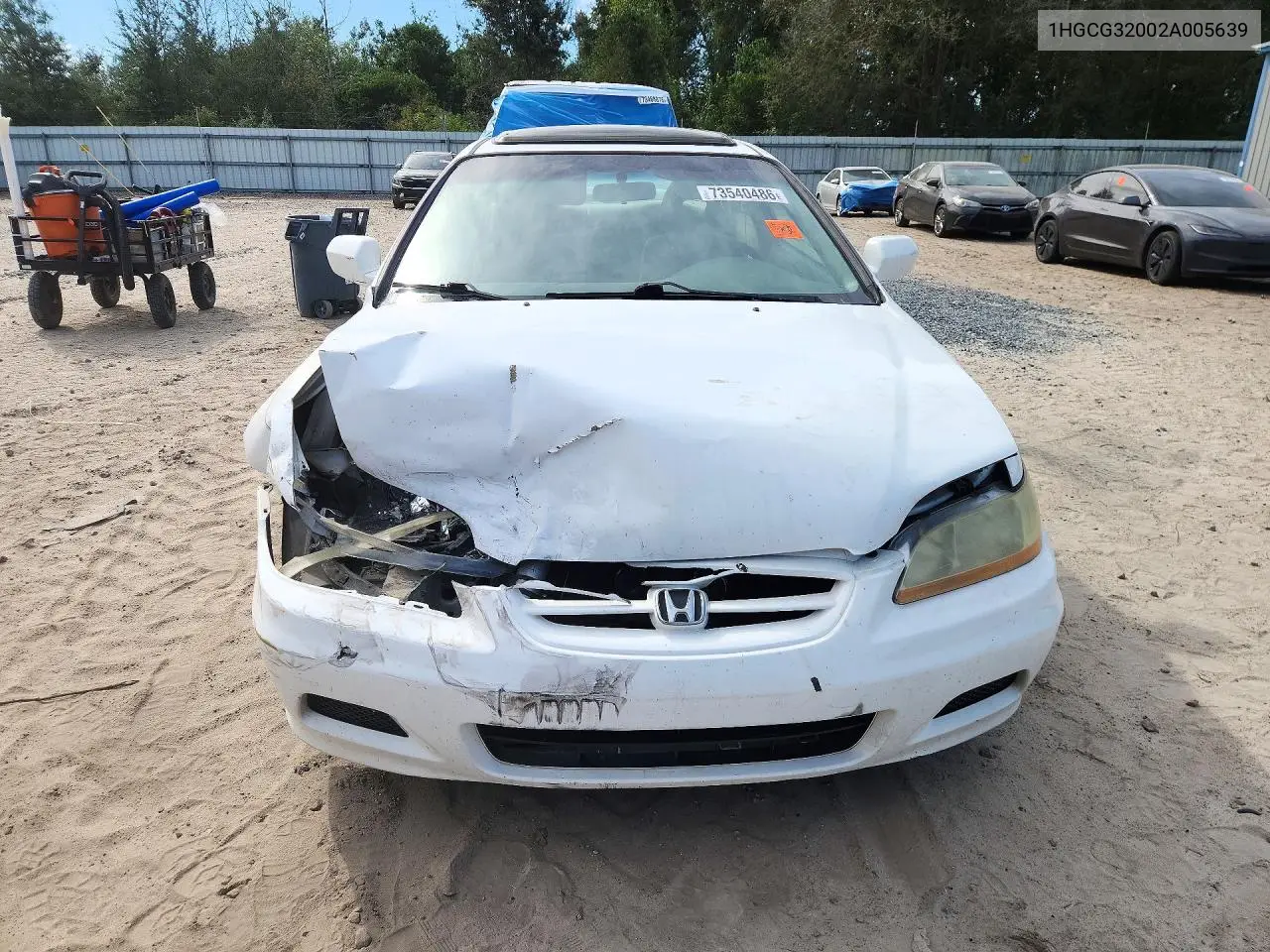 2002 HONDA ACCORD VIN 1HGCG32002A005639 — фото 5