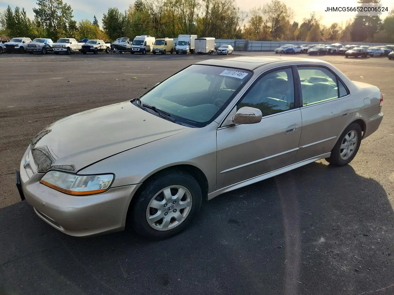 HONDA ACCORD 2002, VIN JHMCG56652C006524