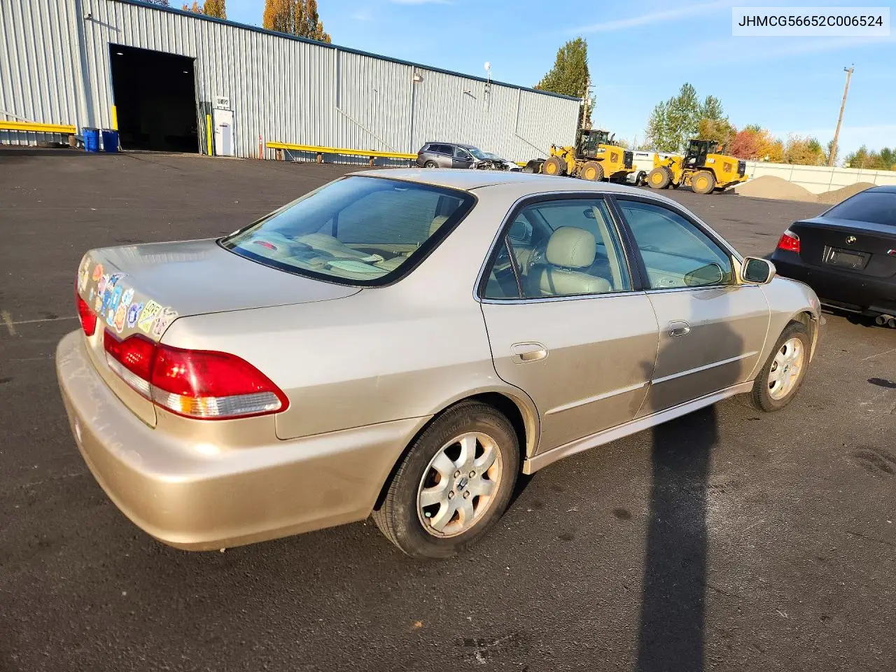 2002 HONDA ACCORD VIN JHMCG56652C006524 — фото 3
