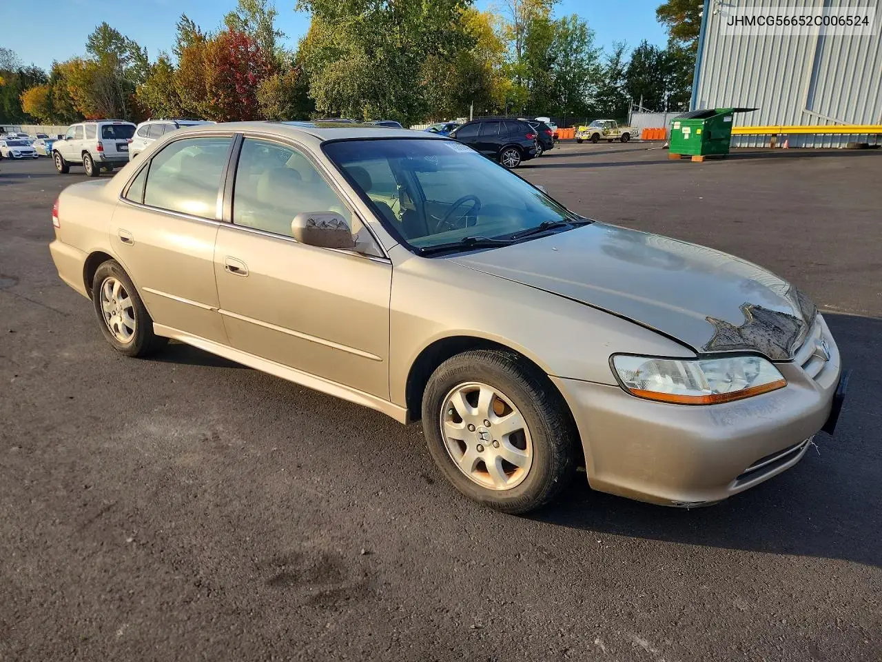 2002 HONDA ACCORD VIN JHMCG56652C006524 — фото 4