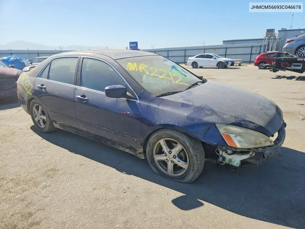 2003 HONDA ACCORD VIN JHMCM56693C046678 — фото 4