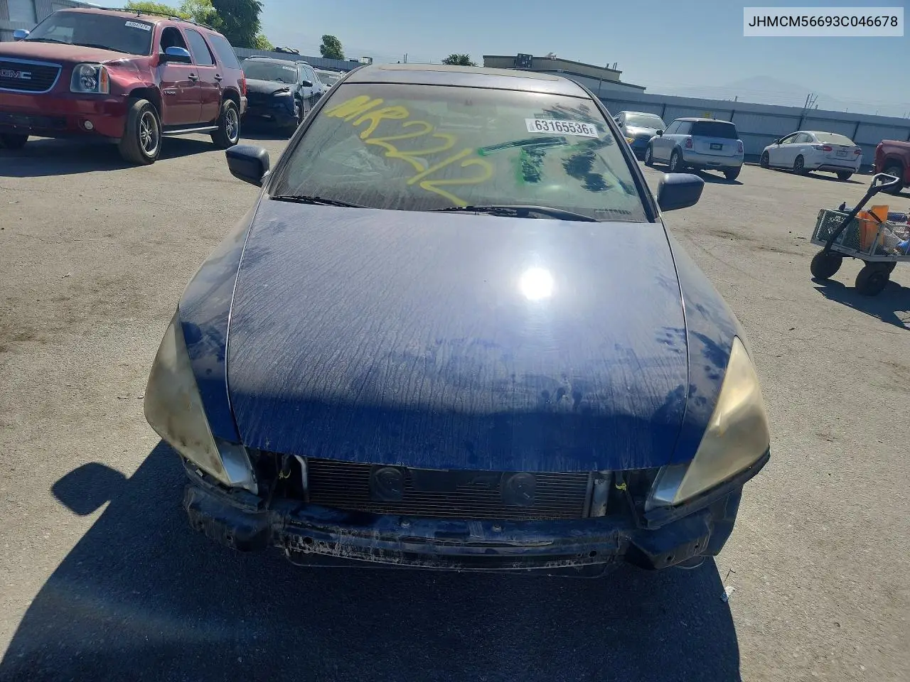 2003 HONDA ACCORD VIN JHMCM56693C046678 — фото 5