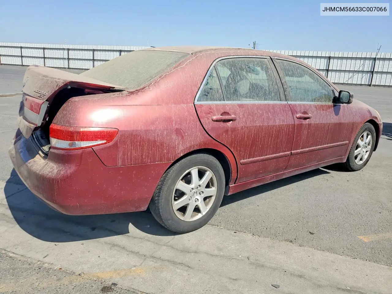 2003 HONDA ACCORD VIN JHMCM56633C007066 — фото 3