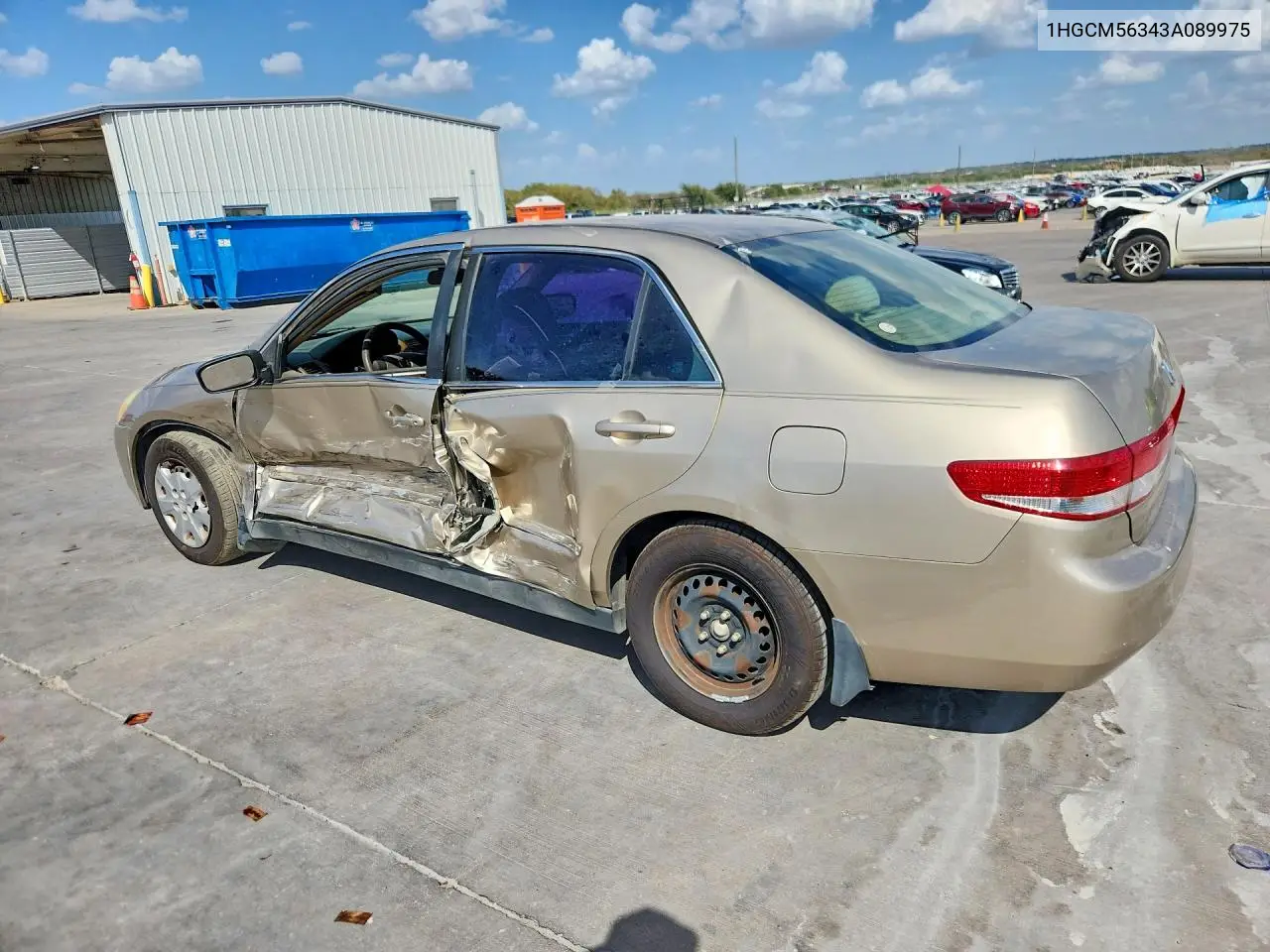 2003 HONDA ACCORD VIN 1HGCM56343A089975 — фото 2
