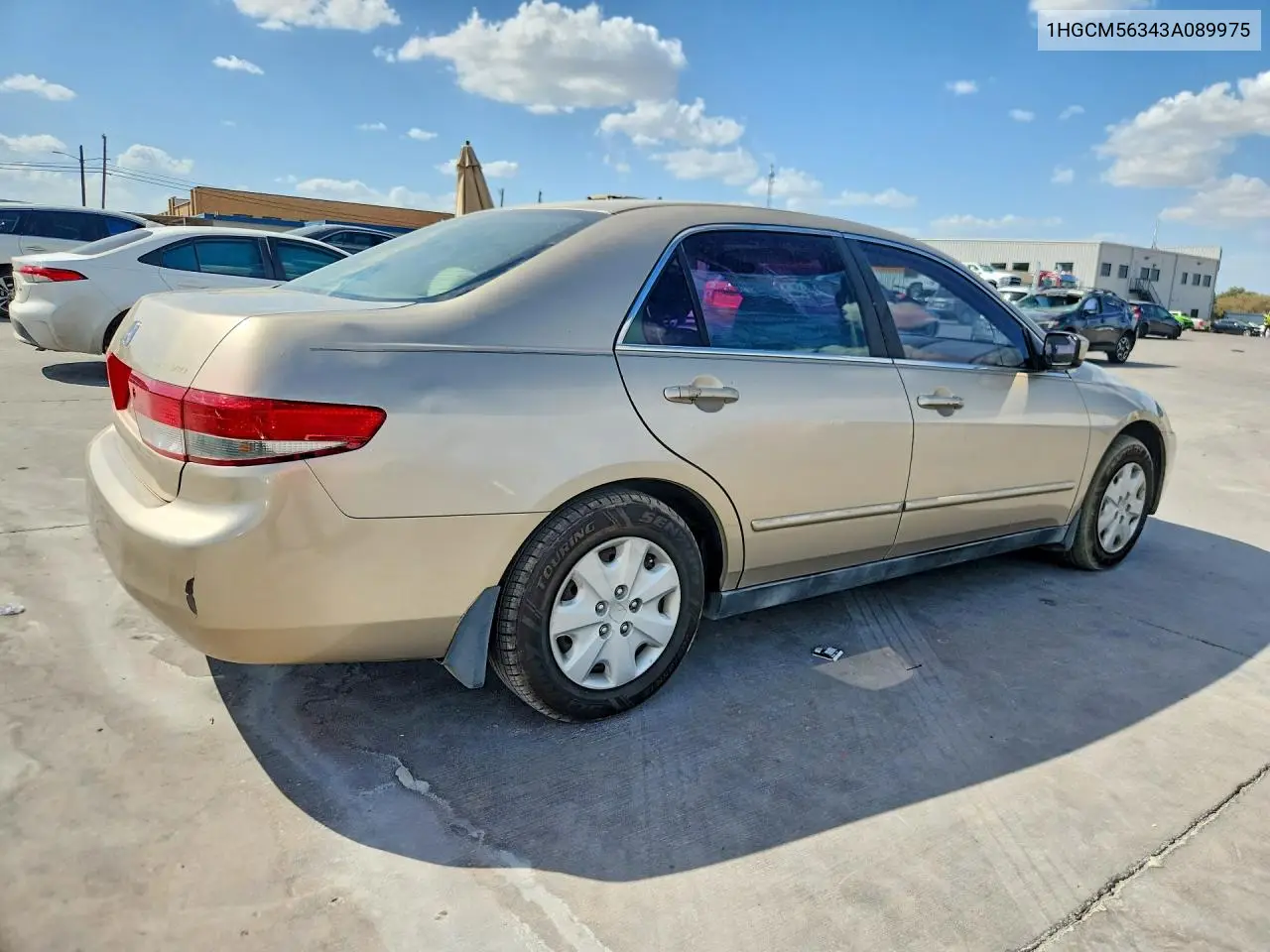 2003 HONDA ACCORD VIN 1HGCM56343A089975 — фото 3