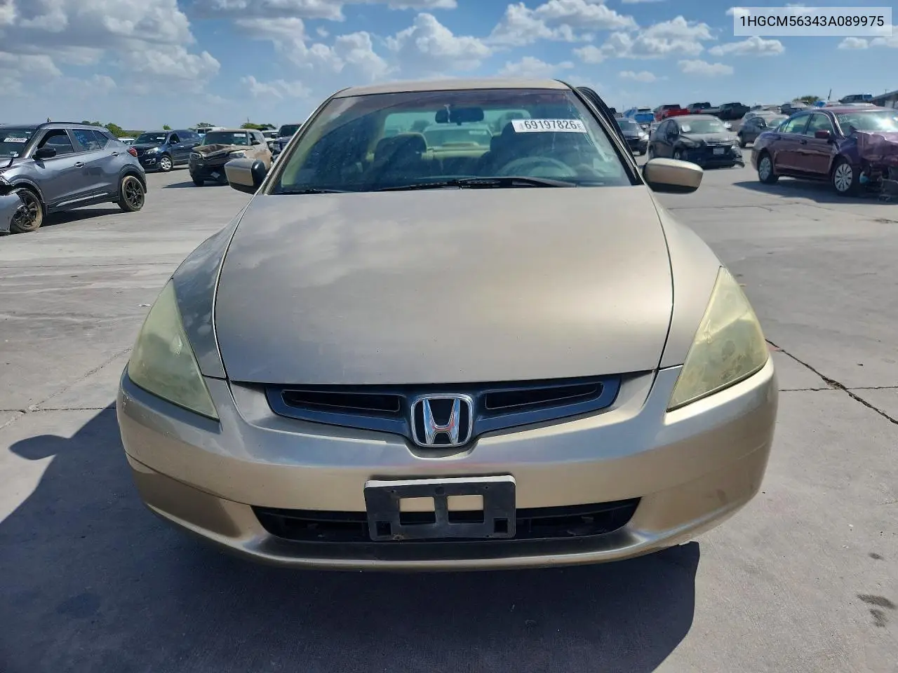 2003 HONDA ACCORD VIN 1HGCM56343A089975 — фото 5
