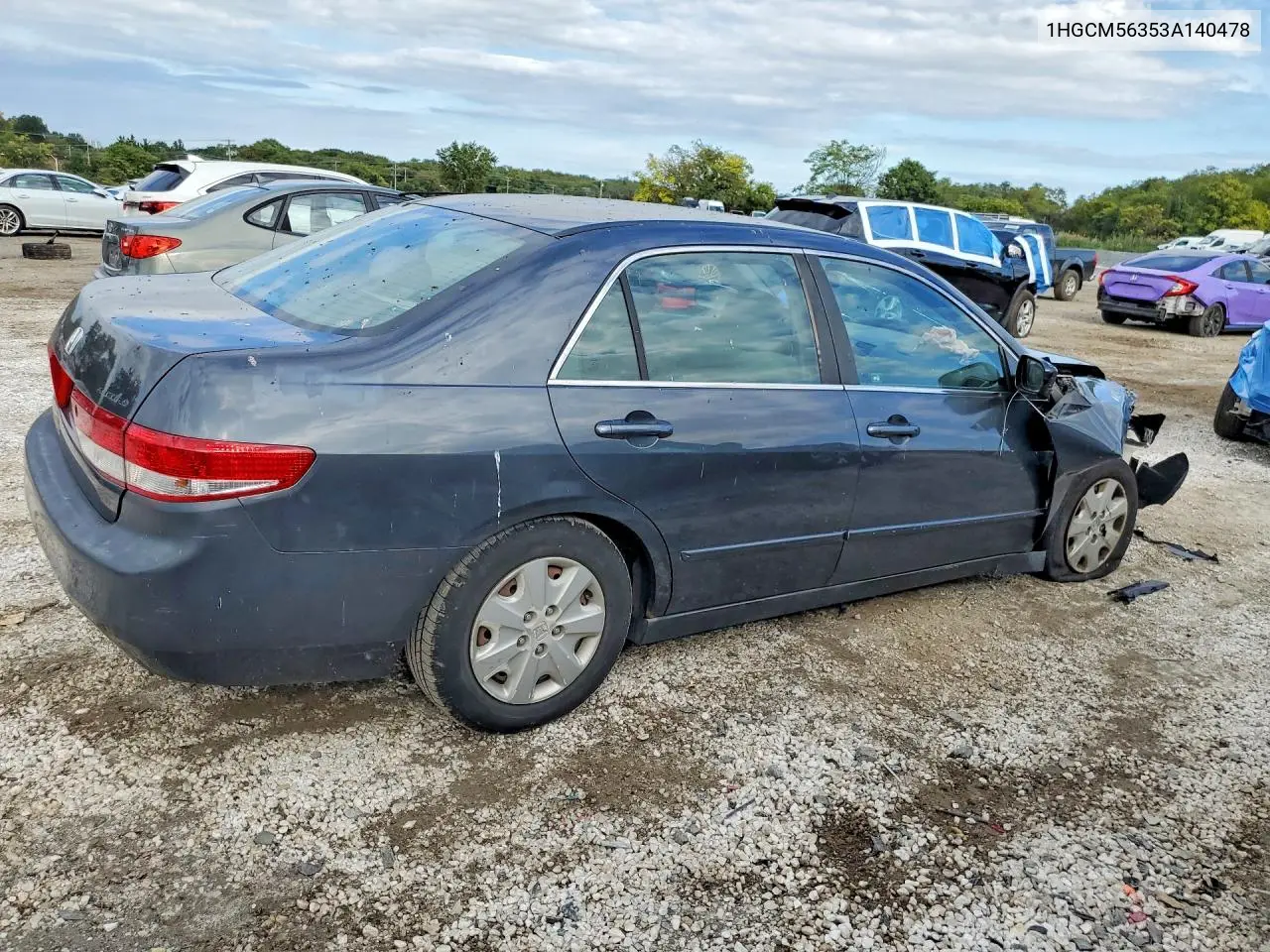 2003 HONDA ACCORD VIN 1HGCM56353A140478 — фото 3