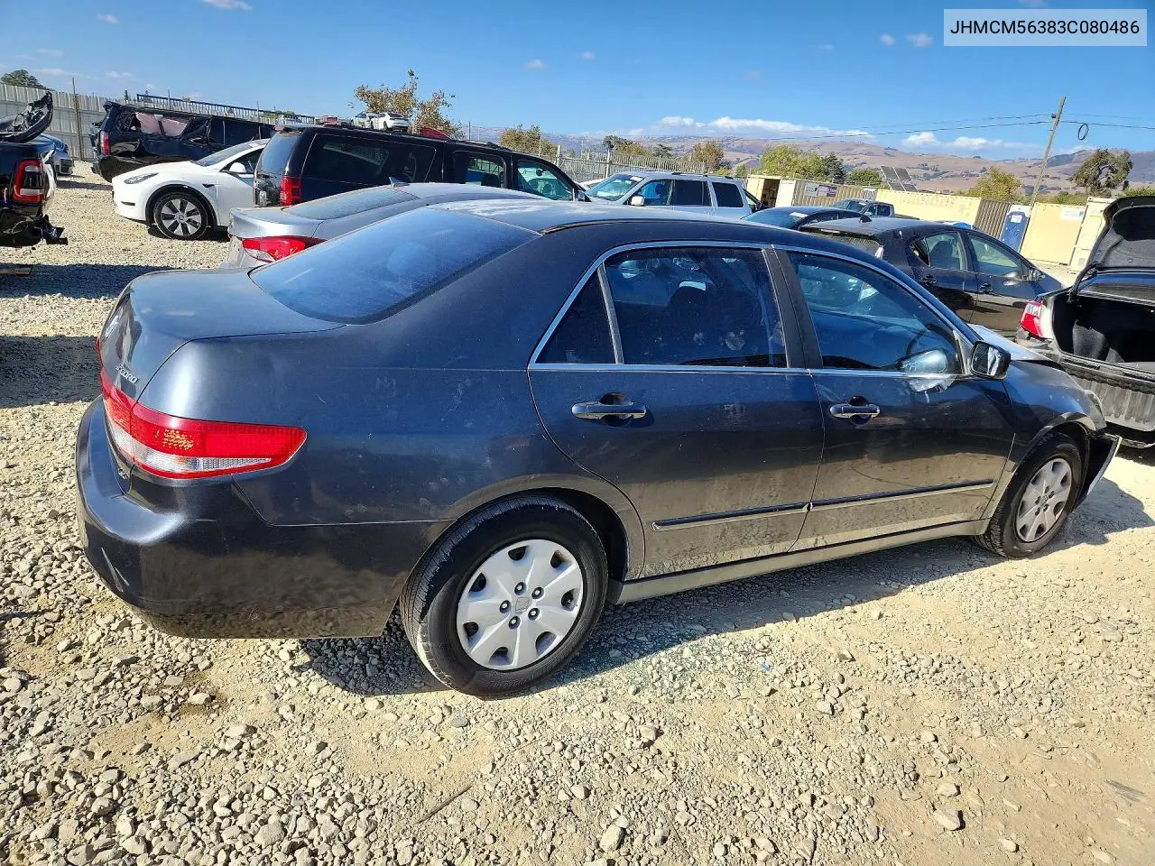 2003 HONDA ACCORD VIN JHMCM56383C080486 — фото 3