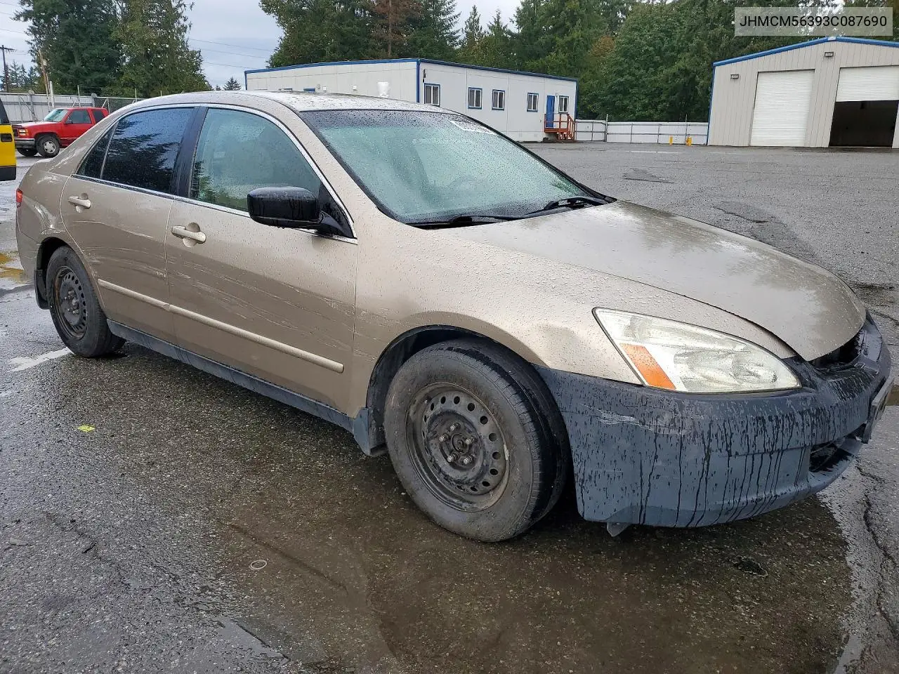 2003 HONDA ACCORD VIN JHMCM56393C087690 — фото 4