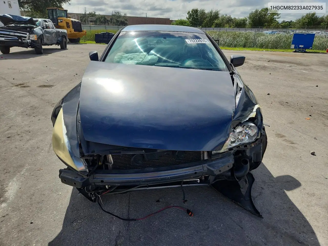 2003 HONDA ACCORD VIN 1HGCM82233A027935 — фото 5