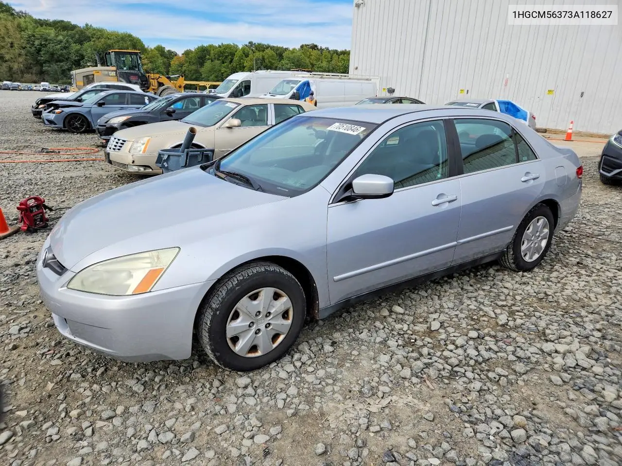 HONDA ACCORD 2003, VIN 1HGCM56373A118627