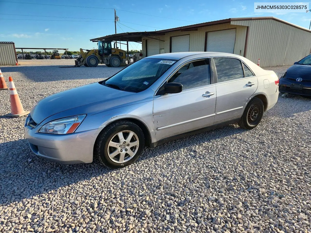 HONDA ACCORD 2003, VIN JHMCM56303C028575