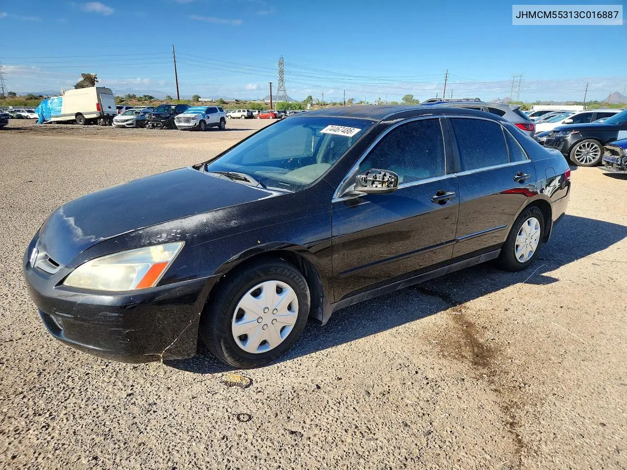 HONDA ACCORD 2003, VIN JHMCM55313C016887