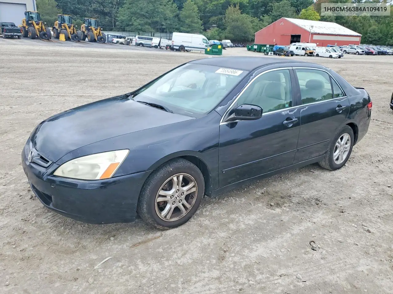HONDA ACCORD 2004, VIN 1HGCM56384A109419